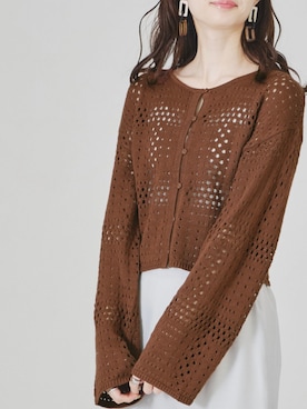 「アイテム（トップス、ブラウン系）」を使った、acroさん（レディース・163cm）の秋コーディネート