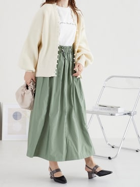 「カラー×コーデ」｜「アイテム（スカート）」を使った、acroさん（レディース・163cm）の秋コーディネート