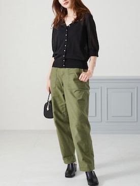 「acro（アクロ）のアイテム（パンツ）」を使った、acroさん（レディース・163cm）の春コーディネート