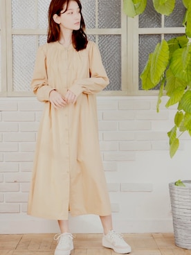 「ほめられ本命コーデ」｜「アイテム（シャツワンピース）」を使った、acroさん（レディース・163cm）の冬コーディネート