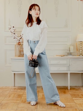 「ブラウスコーデ」｜acroさん（レディース・163cm）の冬コーディネート