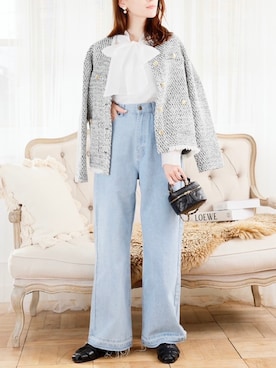 「acro（アクロ）のアイテム（パンツ）」を使った、acroさん（レディース・163cm）の冬コーディネート