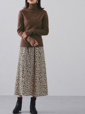 「チョコ色に染まれ」｜acroさん（レディース・163cm）の冬コーディネート