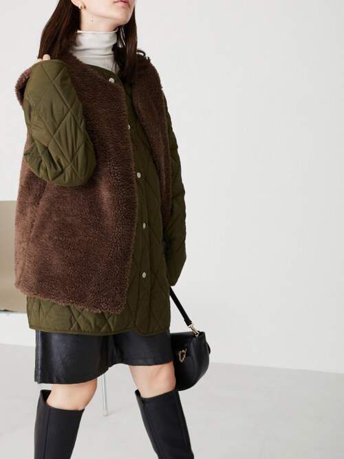 SizeMAX】OUTDOOR PRODUCTS ボアフリース総柄ジップジャケ