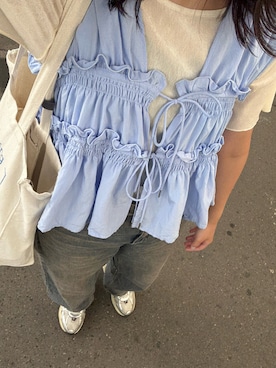 「NIKE（ナイキ）のNIKE W V2K RUN / ナイキ ウィメンズ V2K ラン 【SP】（スニーカー）」を使った、yamchaさん（レディース・164cm）の夏コーディネート