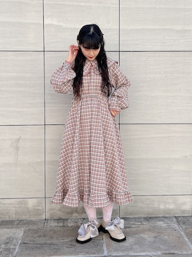 「merry jenny（メリージェニー）のアイテム（モカシン/デッキシューズ）」を使った、ayakaさん（レディース・156cm）の冬コーディネート