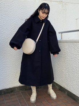 「アイテム（その他アウター、ブラック系）」を使った、ayakaさん（レディース・156cm）の秋コーディネート
