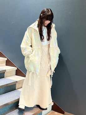 「merry jenny（メリージェニー）のアイテム（その他アウター）」を使った、ayakaさん（レディース・156cm）の秋コーディネート