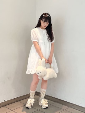 「アイテム（付け襟）」を使った、ayakaさん（レディース・156cm）の夏コーディネート