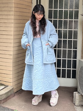 「ボンネット」｜「アイテム（ジャケット/アウター）」を使った、ayakaさん（レディース・156cm）の夏コーディネート