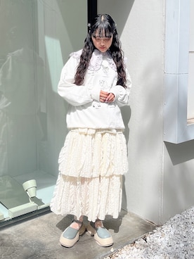 「ネコ」｜「アイテム（スウェット）」を使った、ayakaさん（レディース・156cm）の夏コーディネート