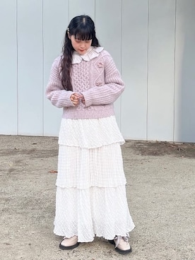 「merry jenny（メリージェニー）のアイテム（モカシン/デッキシューズ）」を使った、ayakaさん（レディース・156cm）の秋コーディネート