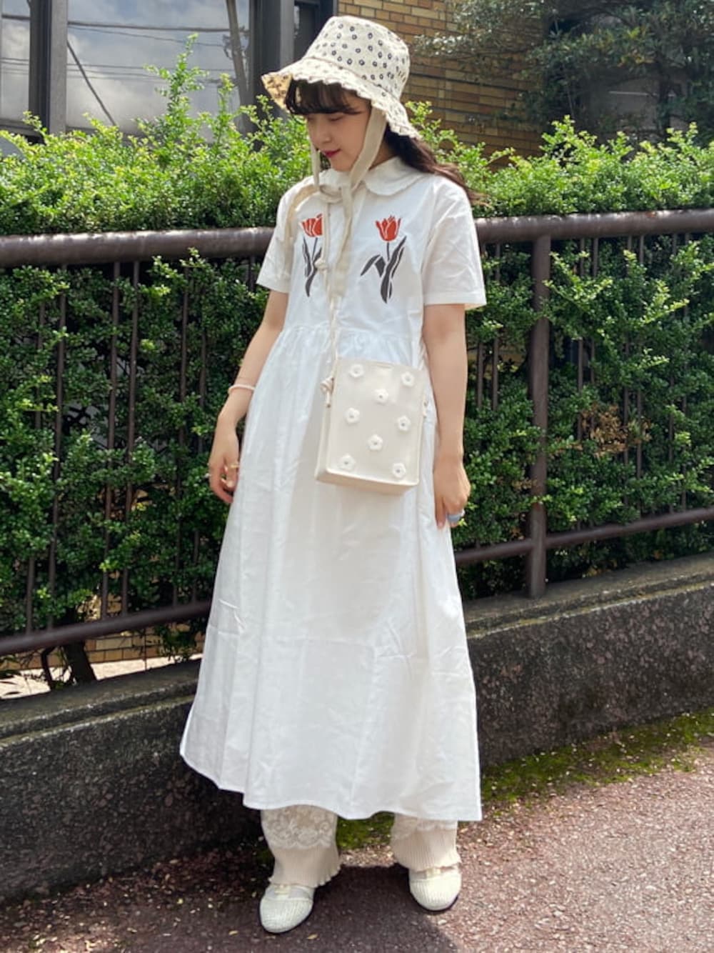 merry jenny（メリージェニー）の「二輪のtulip半袖ワンピース