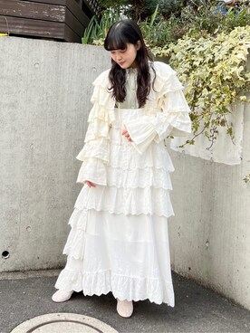 「merry jenny（メリージェニー）のアイテム（チュニック）」を使った、ayakaさん（レディース・156cm）の冬コーディネート