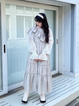 「アイテム（その他ヘアアクセサリー）」を使った、ayakaさん（レディース・156cm）の秋コーディネート