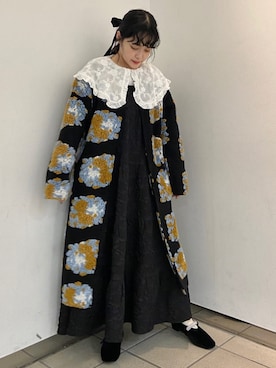 「merry jenny（メリージェニー）のアイテム（その他アウター）」を使った、ayakaさん（レディース・156cm）の秋コーディネート