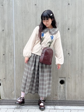「アイテム（その他ヘアアクセサリー）」を使った、ayakaさん（レディース・156cm）の秋コーディネート