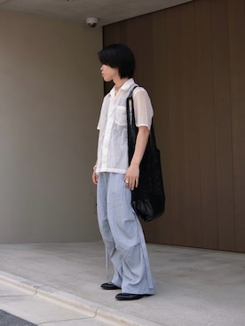 「08sircus（ゼロエイトサーカス）のアイテム」を使った、カーリーさん（メンズ・172cm）の夏コーディネート
