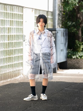 「SHINYAKOZUKA（シンヤコヅカ）のアイテム（トップス）」を使った、カーリーさん（メンズ・172cm）の秋コーディネート