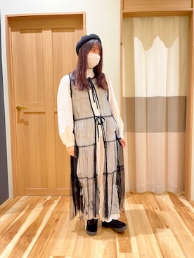 「SM2（エスエムツー）のアイテム（ハンチング/ベレー帽）」を使った、斉藤さん（レディース・151cm）の冬コーディネート
