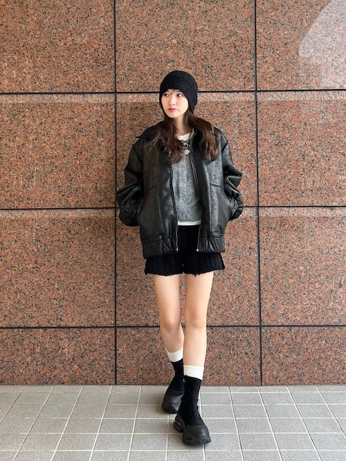 ジーナシス　モンスターブルゾン　ブラック系 楽天市場】【SALE／10%OFF】モンスターブルゾン JEANASIS ジーナシス