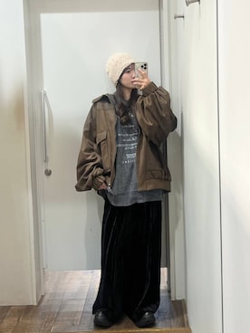 「JEANASIS（ジーナシス）のアイテム（パンツ）」を使った、みさみささん（レディース・153cm）の秋コーディネート