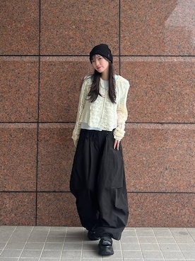 「JEANASIS（ジーナシス）のアイテム（パンツ）」を使った、みさみささん（レディース・153cm）の春コーディネート