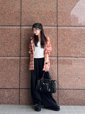 「JEANASIS（ジーナシス）のアイテム（バッグ）」を使った、みさみささん（レディース・153cm）の春コーディネート