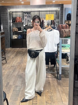 「アイテム（シュシュ）」を使った、みさみささん（レディース・153cm）の夏コーディネート