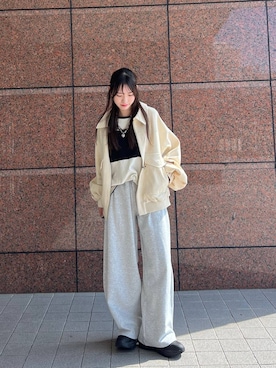 「アイテム（ネックレス、ブルー系）」を使った、みさみささん（レディース・153cm）の秋コーディネート