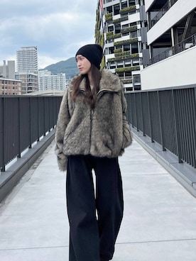 「アイテム（スウェットパンツ）」を使った、みさみささん（レディース・153cm・20代）の秋コーディネート