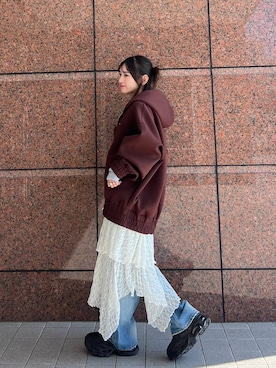 「JEANASIS（ジーナシス）のアイテム」を使った、みさみささん（レディース・153cm）の秋コーディネート