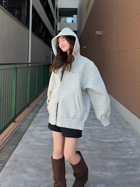 「JEANASIS（ジーナシス）のアイテム」を使った、みさみささん（レディース・153cm）の秋コーディネート