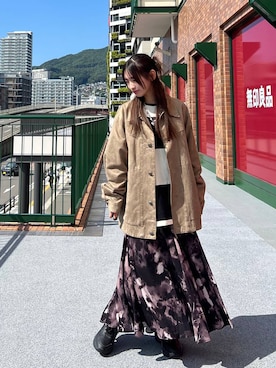 「アイテム（ネックレス、ブルー系）」を使った、みさみささん（レディース・153cm）の秋コーディネート