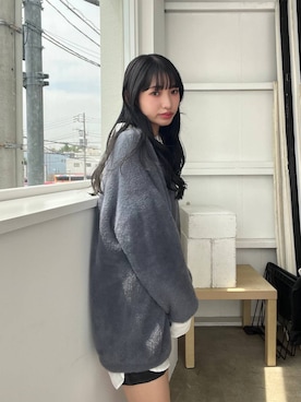 「JEANASIS（ジーナシス）のレザーライクスカパン/1057325（スカート、ブラック系）」を使った、みさみささん（レディース・153cm）の秋コーディネート