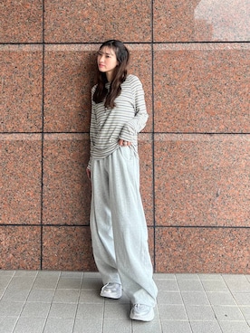 「アイテム（スウェットパンツ）」を使った、みさみささん（レディース・153cm・20代）の夏コーディネート