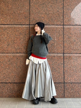 「アイテム（ニットキャップ/ビーニー）」を使った、みさみささん（レディース・153cm・20代）の冬コーディネート