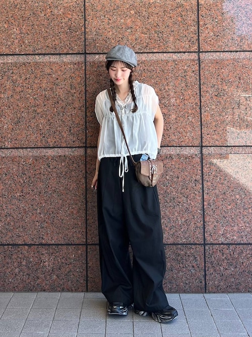 JEANASIS ブラウス シャツ シャーリングシアーVブラウス/578654