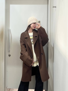 「アイテム（ピーコート）」を使った、みさみささん（レディース・153cm・20代）の冬コーディネート