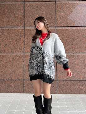 「JEANASIS（ジーナシス）のルーズFITロングブーツ/581263（ブーツ）」を使った、みさみささん（レディース・153cm）の秋コーディネート