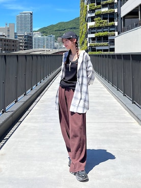 「アイテム（シャツ/ブラウス）」を使った、みさみささん（レディース・153cm）の夏コーディネート