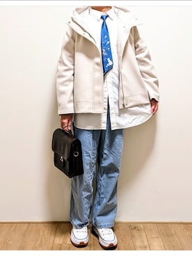 「oversize」｜「アイテム（ジャケット/アウター）」を使った、AKARI.tw 🇹🇼さん（メンズ・166cm）の冬コーディネート