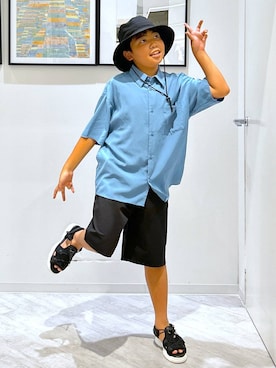 「GLOBAL WORK（グローバルワーク）のアイテム」を使った、gwtoiさん（キッズ・141cm）の夏コーディネート