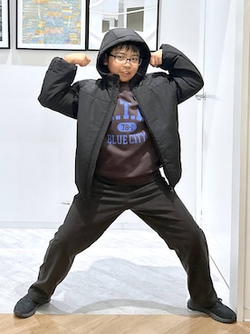 「アイテム（ブルゾン）」を使った、gwtoiさん（キッズ・144cm）の冬コーディネート