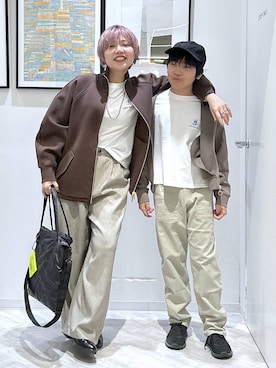 「GLOBAL WORK（グローバルワーク）のアイテム（キャップ）」を使った、gwtoiさん（キッズ・144cm）の春コーディネート