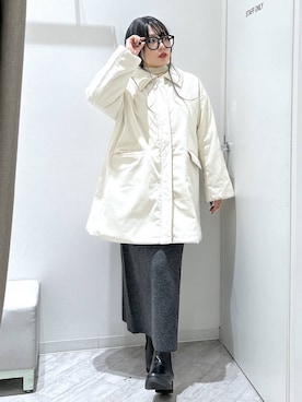 「アイテム（バレッタ/ヘアクリップ）」を使った、gwtoiさん（レディース・159cm）の冬コーディネート