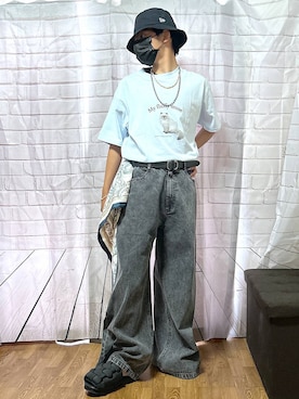 「GLOBAL WORK（グローバルワーク）のアイテム（帽子）」を使った、gwtoiさん（キッズ・162cm）の夏コーディネート