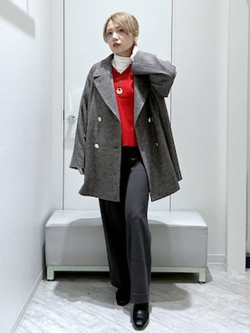 「アイテム（チェスターコート）」を使った、gwtoiさん（レディース・159cm）の冬コーディネート