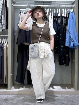 「アイテム（クラッチバッグ、シルバー系）」を使った、gwtoiさん（レディース・159cm）の春コーディネート