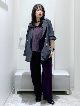 「アイテム（つなぎ/オールインワン）」を使った、gwtoiさん（レディース・159cm）の秋コーディネート